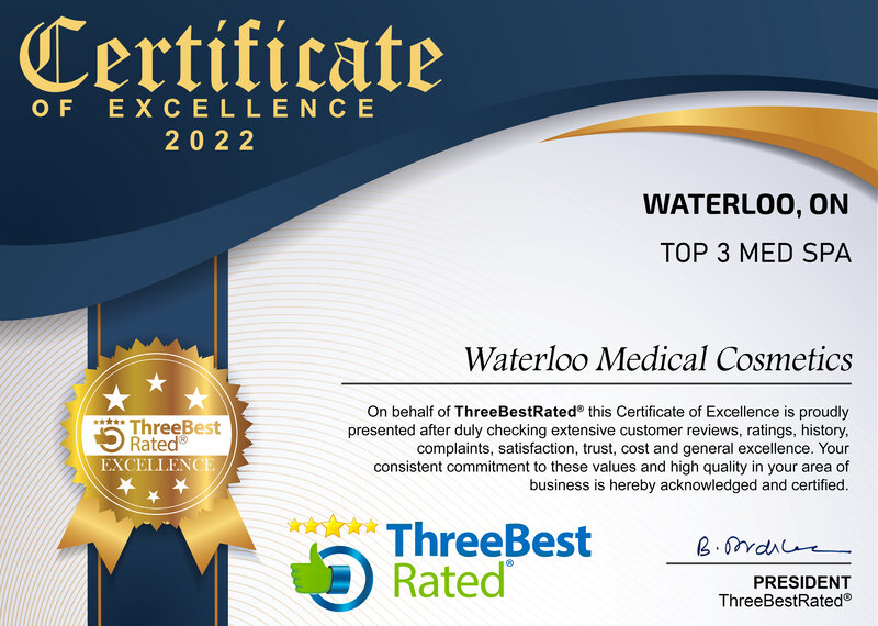ThreeBestRated Certificate of Excellence 2022 — Waterloo Medical Cosmetics